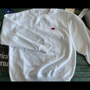 Brandy Melville sweatshirt white, os